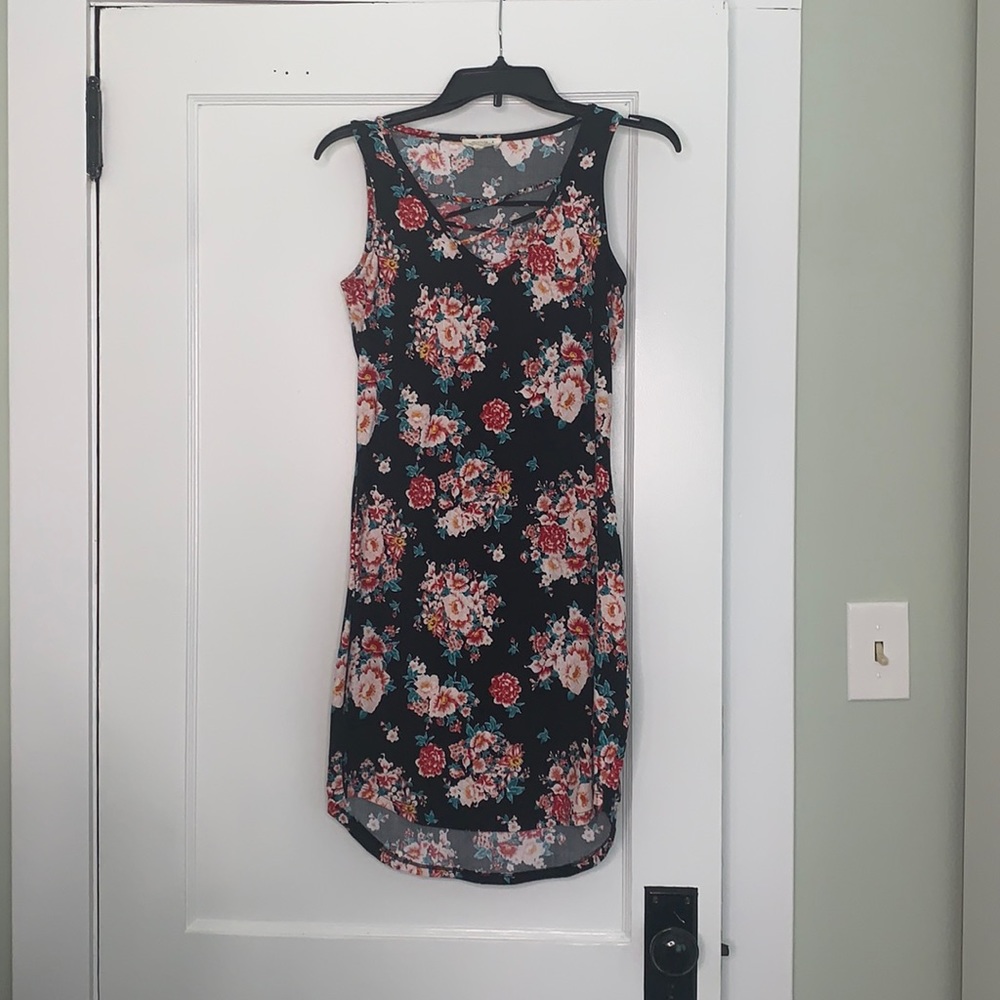 Black floral dress